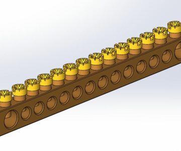 3D модель Шина нулевая 6х9 14_2 (арт. YNN11-14-100) ИЭК