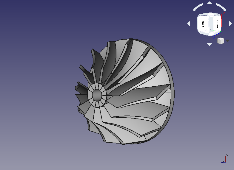 3D модель Турбина воздушная ø 60 мм