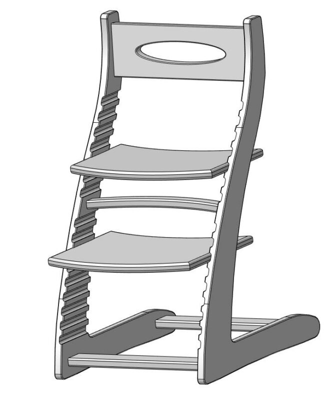 3D модель Стул из фанеры
