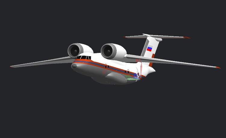 3D модель Теоретический контур самолёта Ан-74