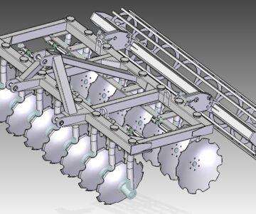 3D модель Борона дисковая для МТЗ 82 2500мм
