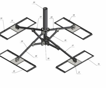 3D модель Подставка под спутниковую антенну D2.4м