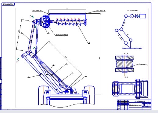 Чертеж Машина для уборки кюветов