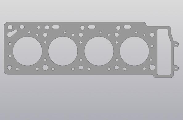 Чертеж Прокладка для двигателя Москвич 412