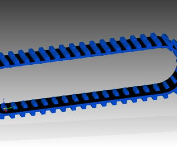 3D модель Резиновая гусеница 230х72х43 для трактора YANMAR YB151.