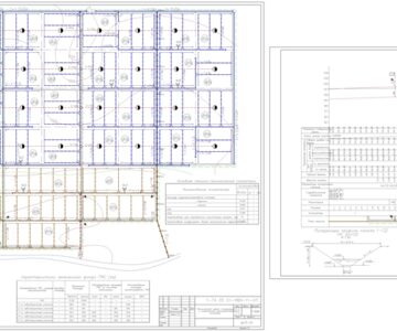 Чертеж Техническая схема сооружений и элементов мелиоративной системы