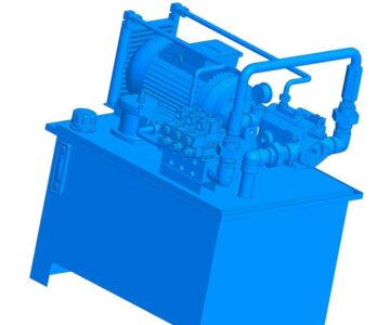 3D модель Гидростанция с подачей 175L.