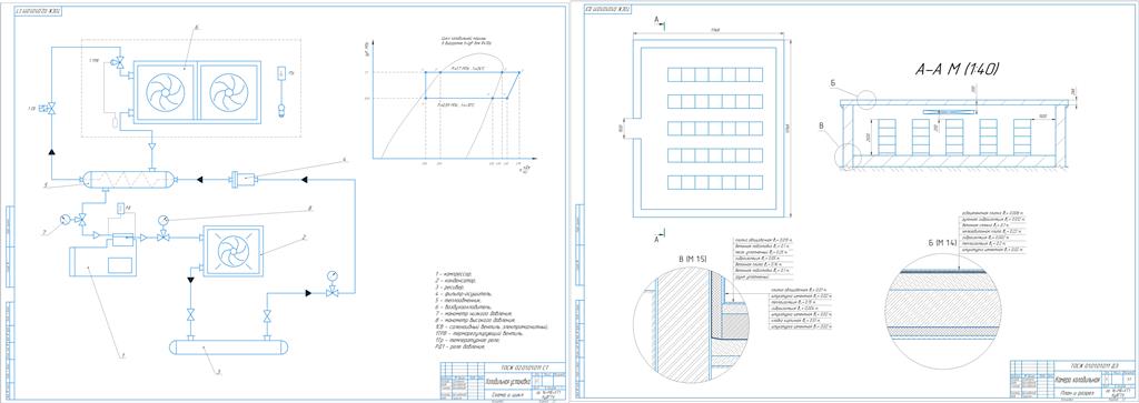 Чертеж Холодильная камера в г. Кореновск