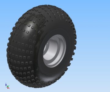 3D модель Колесо 22-11х8 Wanda