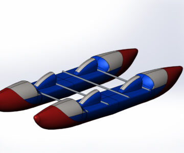3D модель Сплавной катамаран FOX-400