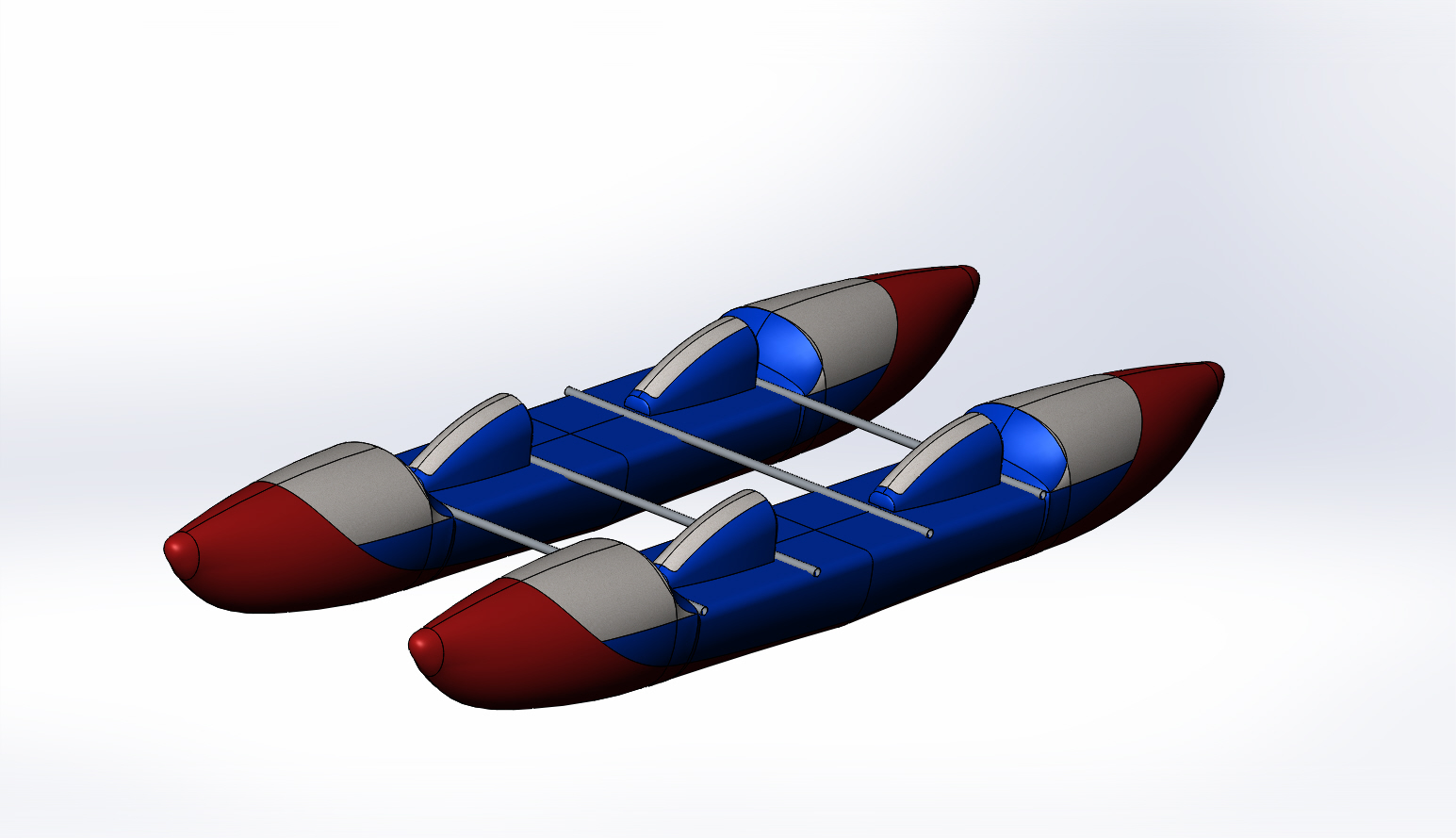 3D модель Сплавной катамаран FOX-400