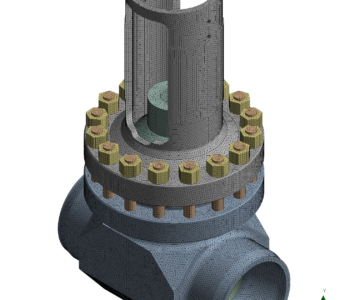 Чертеж Расчёт на прочность задвижки клиновой DN300 PN120