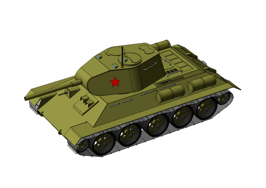 3D модель Макет танка Т-34-85