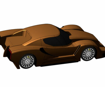 3D модель Спортивный среднемоторный автомобиль М2
