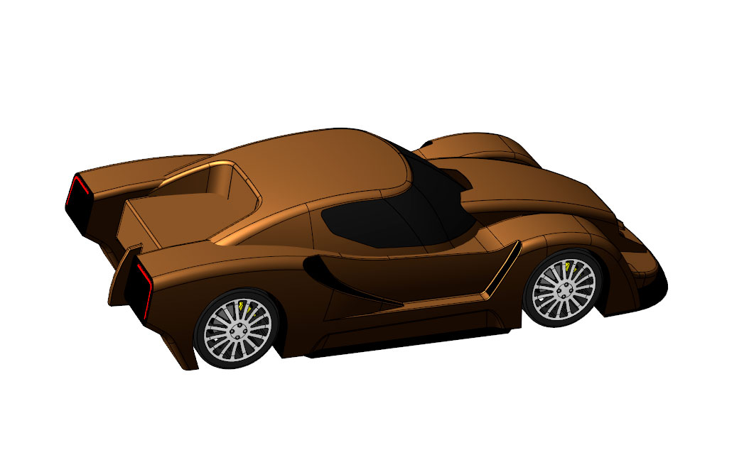 3D модель Спортивный среднемоторный автомобиль М2