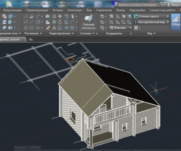 3D модель Дома из бруса (3д модель)