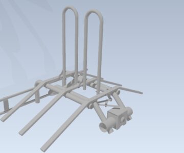 3D модель Автомобильный велобагажник платформа на фаркоп (на 3 велосипеда)