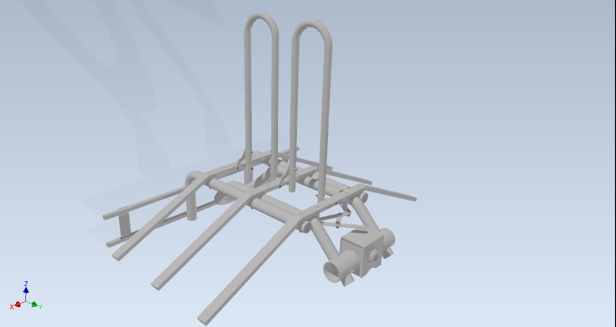 3D модель Автомобильный велобагажник платформа на фаркоп (на 3 велосипеда)
