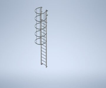 3D модель Лестница крановая. Высота 5356 мм.