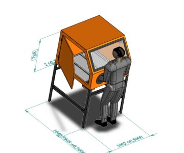 3D модель Пескоструйная камера для обработки малогабаритных деталей