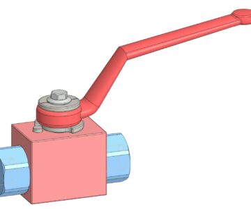 3D модель Краны шаровые 2-ух ходовые GE2-G