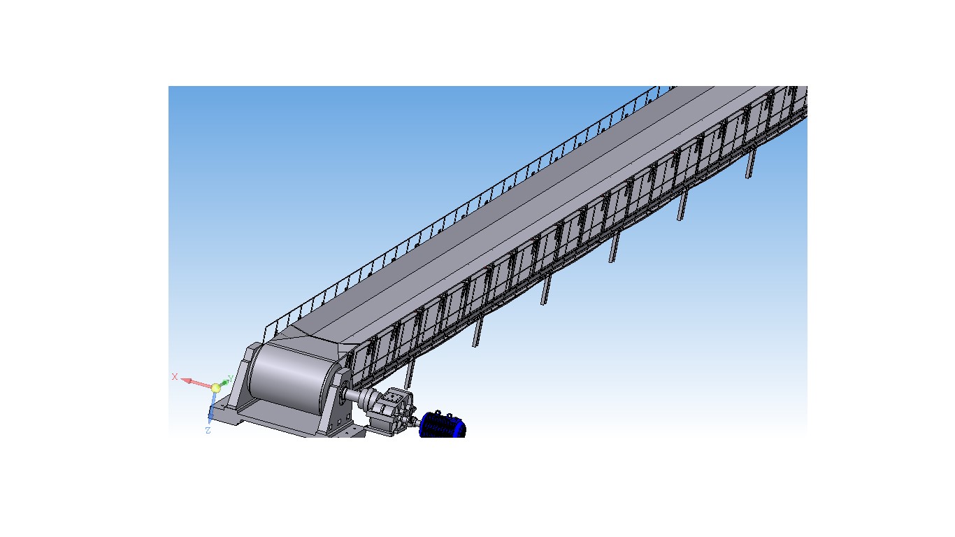 3D модель 3Д-модель ленточного конвейера ЛЛТ 1000А-2ПК