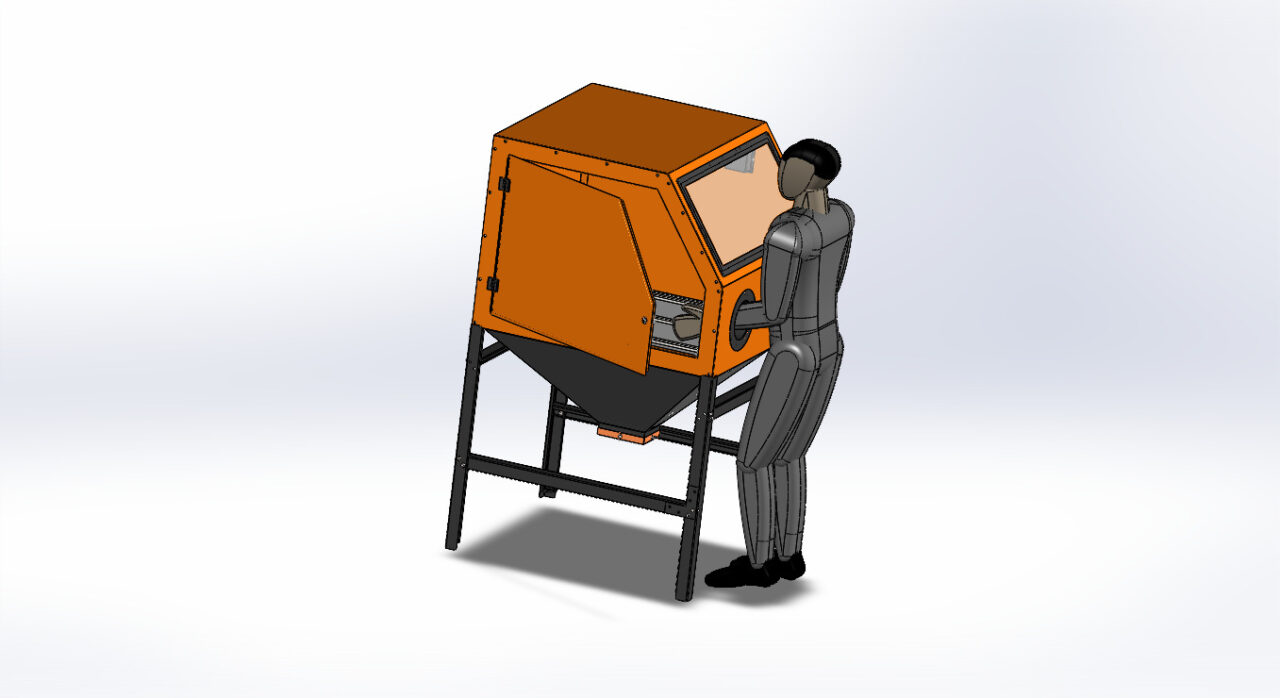 3D модель Пескоструйная камера для обработки малогабаритных деталей