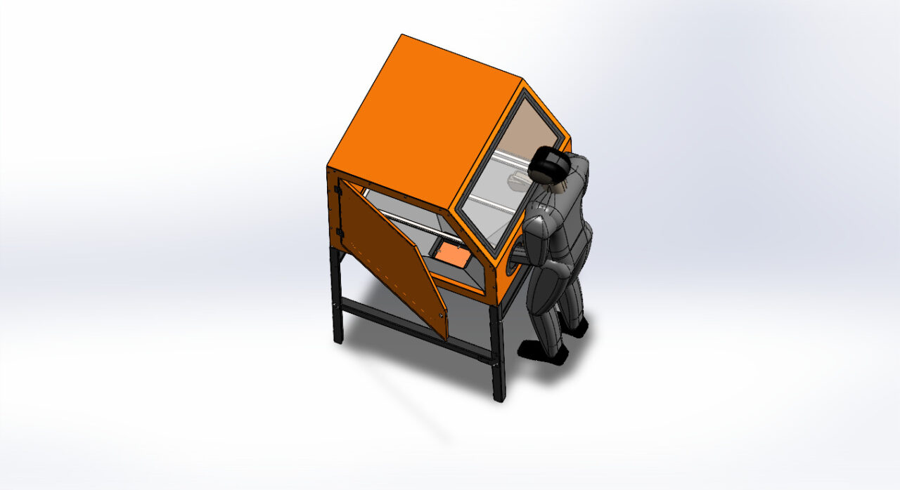 3D модель Пескоструйная камера для обработки малогабаритных деталей
