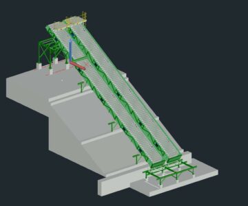 3D модель 3D модель сетчатого конвейера