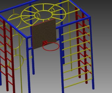 3D модель Детский спортивный комплекс прямоугольный