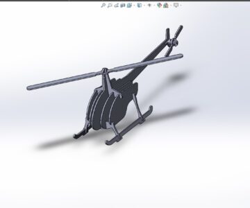 3D модель Пазл - Вертолёт. Лазерная резка