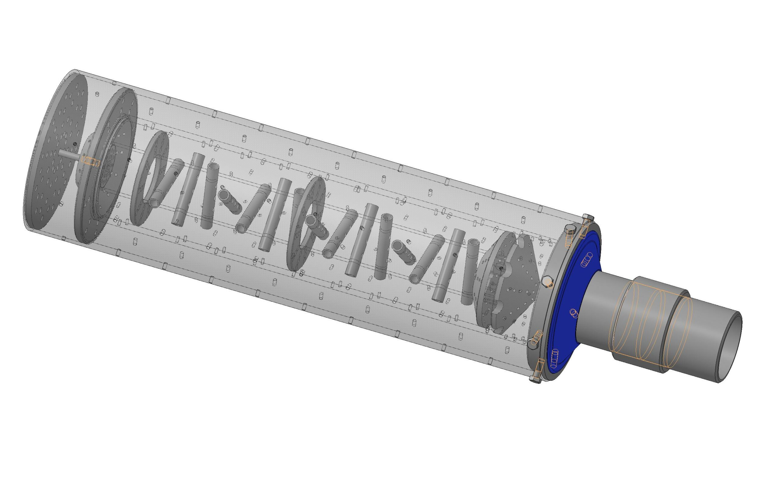 3D модель Глушитель для сброса высокого давления при испытаниях электромагнитного клапан