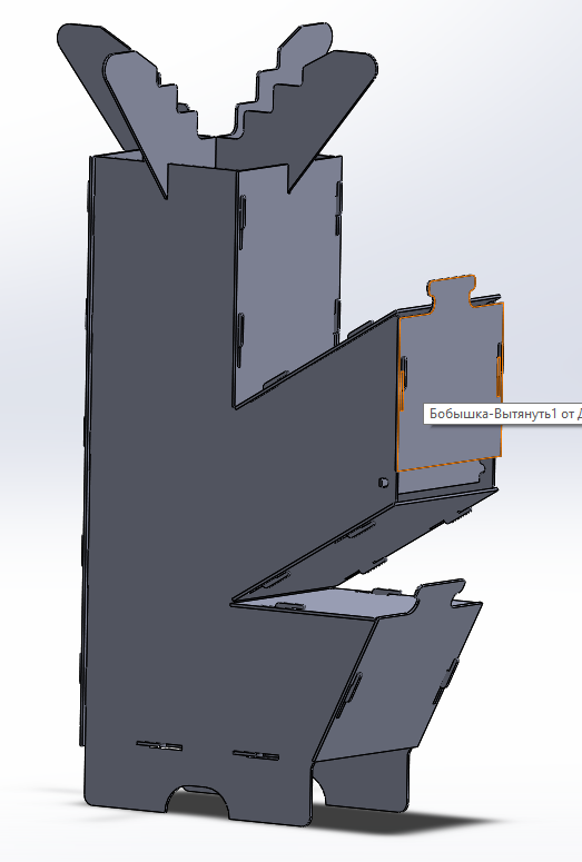 3D модель Печка ракета
