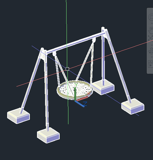 3D модель Качели-паутинка