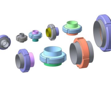3D модель Муфты молочные DIN 11852 Dn 20 - 125