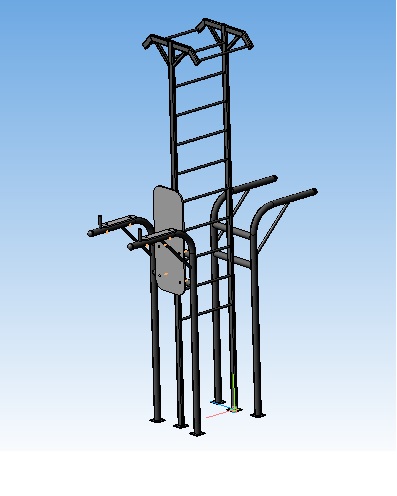 3D модель Тренажерный миниспорткомплекс