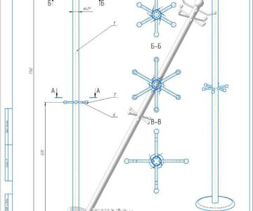 3D модель Вешалка напольная высотой  1770 мм