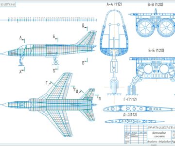 Чертеж Компоновка самолета СОКО J-22 Орао
