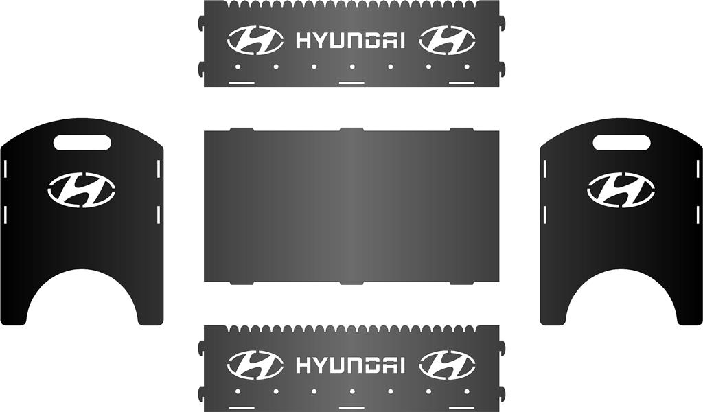 Чертеж Мангал разборный HYUNDAI