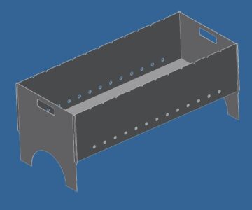 3D модель Мангал 620х260х26