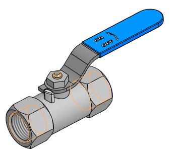 3D модель Кран шаровый ДУ15