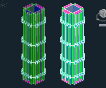 3D модель Опалубка колонн 400х400