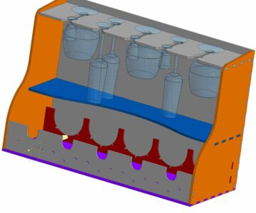 3D модель Полка под вино