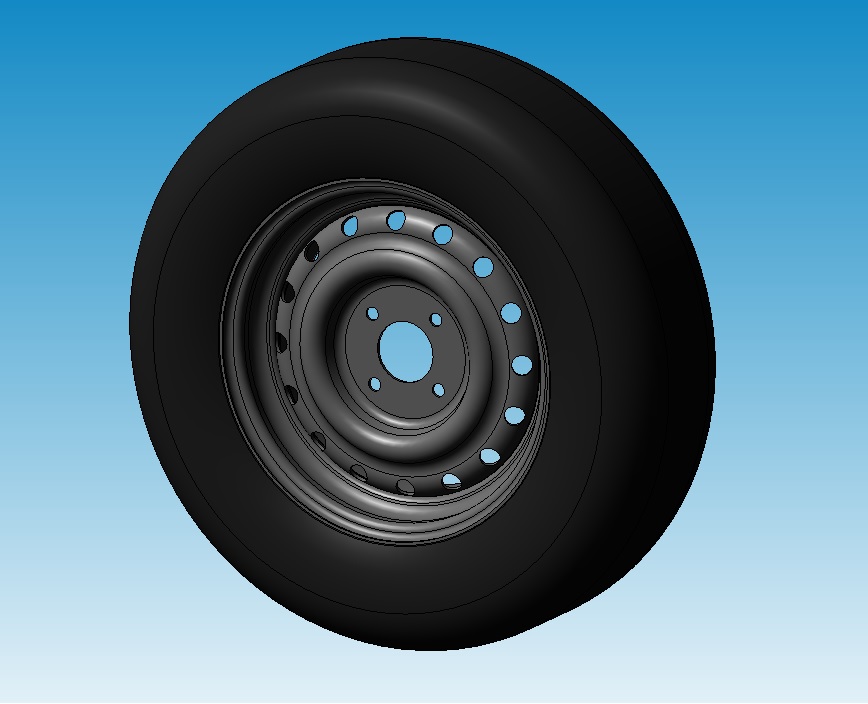 3D модель Колесо ВАЗ стандартное