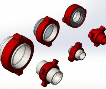 3D модель Быстроразъемное соединение от 2 до 8