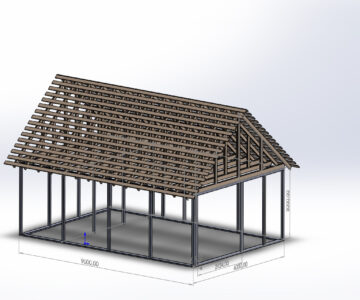 3D модель Гараж каркас