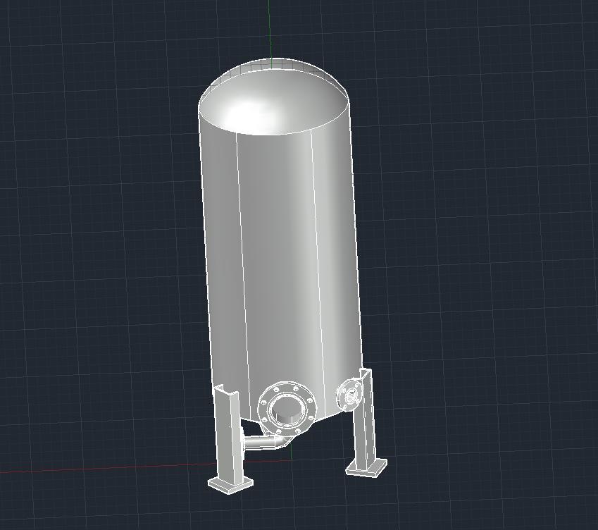 Чертеж Емкость 3D 0.6 м3