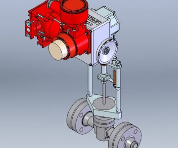 3D модель 3d-модель клапана регулирующего КМРО-Э ЛГ 401 С 25 1,6 Р А У М(Ех)