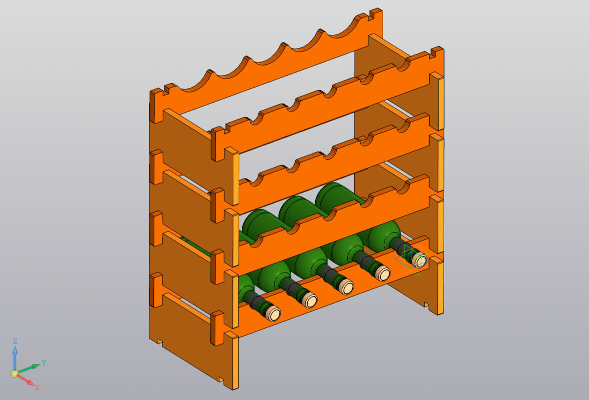 Чертеж Стеллаж под вино