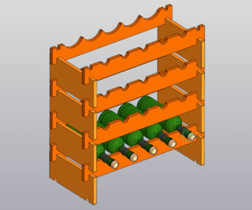 Чертеж Стеллаж под вино